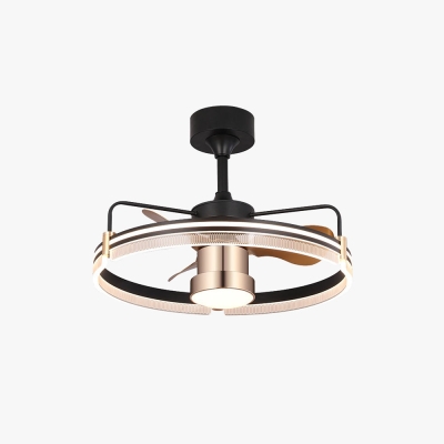 Kelley Ceiling Fan with Light, 2 Style, Aluminium & Metal, 24''