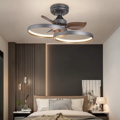 Kelley Ceiling Fan with Light, 2/3/4 Heads, Aluminium & Metal