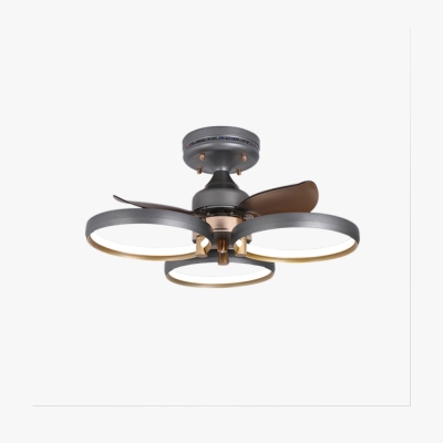 Kelley Ceiling Fan with Light, 2/3/4 Heads, Aluminium & Metal