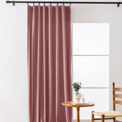 Modern Solid Blackout Flannel 63/84/95 Inches Long Curtains, 5 Colors