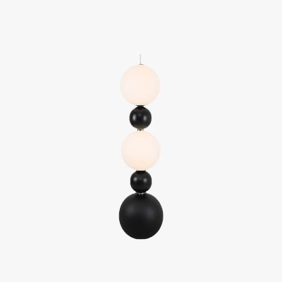 Valentina Modern Ball-shaped Resin Glass Floor Lamp,Black /White