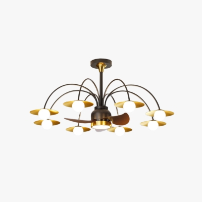 Carins Ceiling Fan with Light, Aluminium & Metal, 43.3''