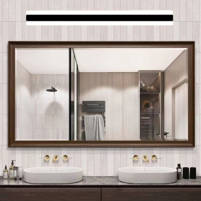 Edge Minimalist Linear Metal/Acrylic Wall Lamp, Bathroom