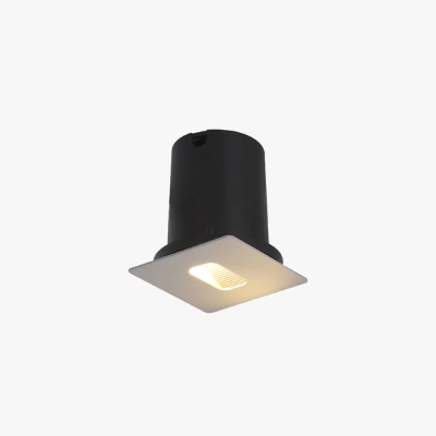 Orr Modern Metal Square/Circular Outdoor Deck/Step Light, Black