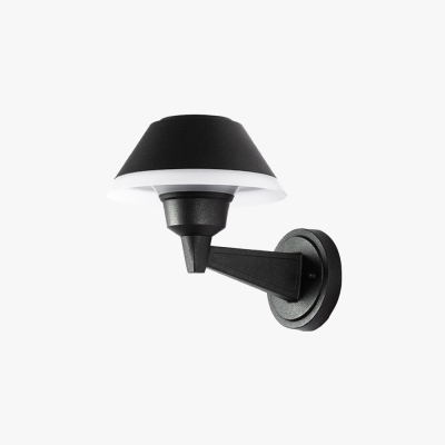 Carins Modern Bowl Metal/Acrylic Outdoor Waterproof Wall Lamp, Black