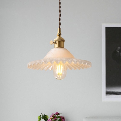 Leilani White Pendant Light, Metal & Glass, 8.7