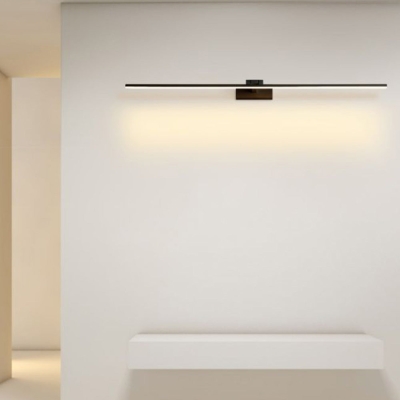 Leigh Modern Bar Mirror Front Vanity Metal Wall Lamp, Black&White