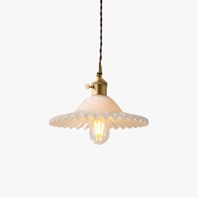 Leilani White Pendant Light, Metal & Glass, 8.7