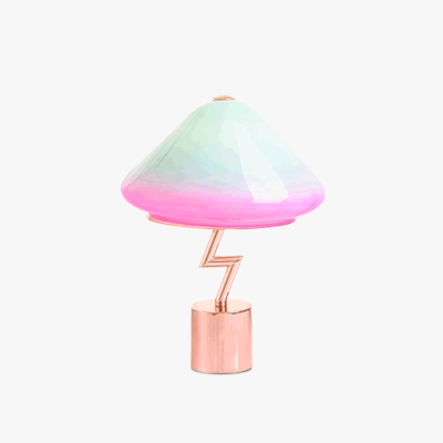 Morandi Modern Cute Mushroom Children Glass/Metal Table Lamp,  Colorful