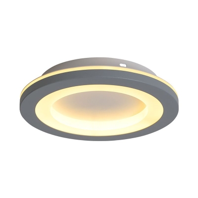 Quinn Modern Flower Metal Flush Mount Ceiling Light, Grey