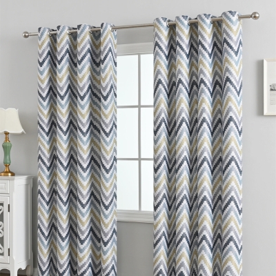 Modern Geometric Simple Pinstripe Pattern Thermal Blackout Curtain