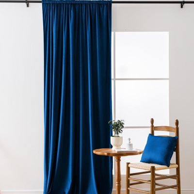 Modern Solid Blackout Flannel 63/84/95 Inches Long Curtains, 5 Colors
