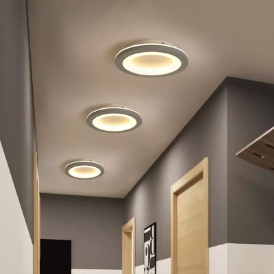 Quinn Modern Flower Metal Flush Mount Ceiling Light, Grey