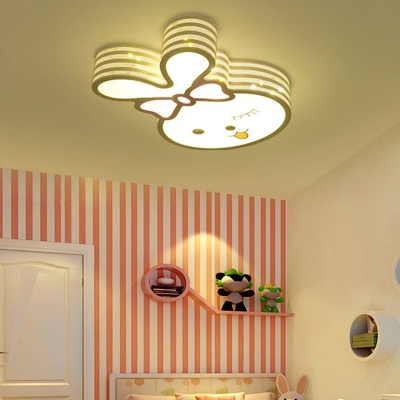 Freja Modern Rainbow/Rabbit Acrylic Flush Mount Ceiling Light