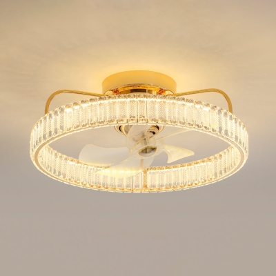 Kelley Gold Ceiling Fan with Light, 2 Style, 20''/24''