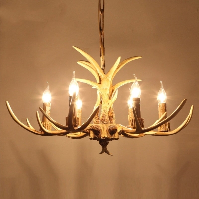 Austin Retro Deer Horn Resin Pendant Light Chandelier