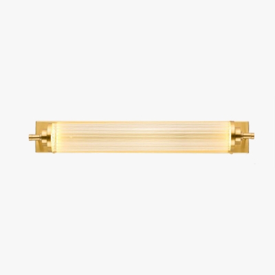 Kristy Modern Cylindrical Metal/Crystal Mirror Front Wall Lamp, Gold