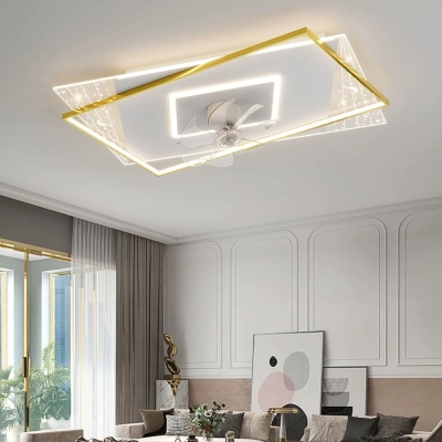 Kelley Flush Mount Ceiling Fan with Light, 4 Style, 19.7''/35.4''