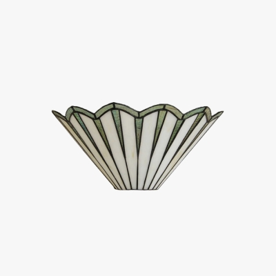 Alessio Decorative Shuttlecock Glass Wall Lamp, Green