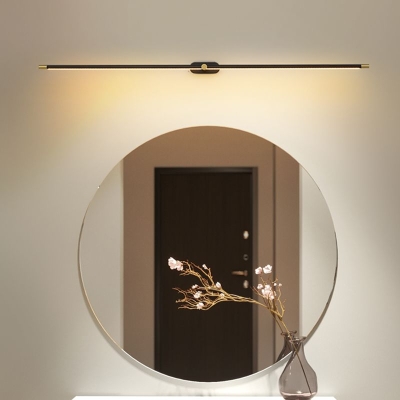 Leigh Minimalist Linear Metal/Acrylic Wall Lamp, White/Black/Gold