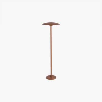 Carins Umbrella Rechargeable Metal Outdoor Floor Lamp, Black/Coffee
