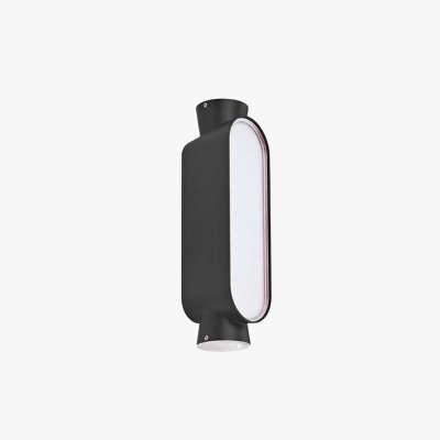 Pena Minimalist Up/Down Acrylic Outdoor Wall Lamp, Black/White