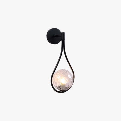Valentina Nordic Creative Minimalist Water Drop Glass Gold Wall Lamp
