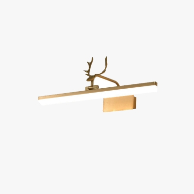 Edge Vintage Antlers Mirror Front Vanity Metal LED Wall Lamp