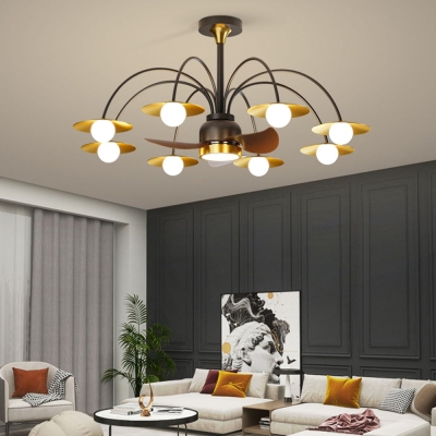 Carins Ceiling Fan with Light, Aluminium & Metal, 43.3''