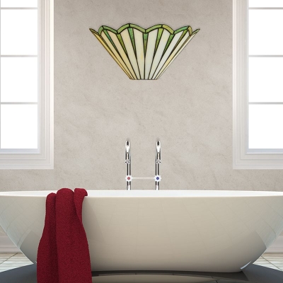Alessio Decorative Shuttlecock Glass Wall Lamp, Green