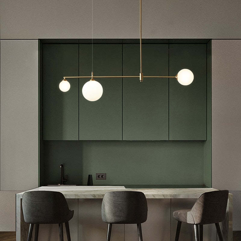 Valentina Modern Bubble Copper Pendant Light, Gold