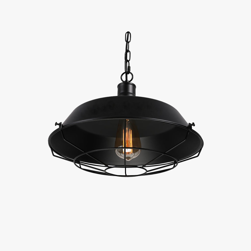 Alessio Farmhouse Swag Barn Pendant Light, Black