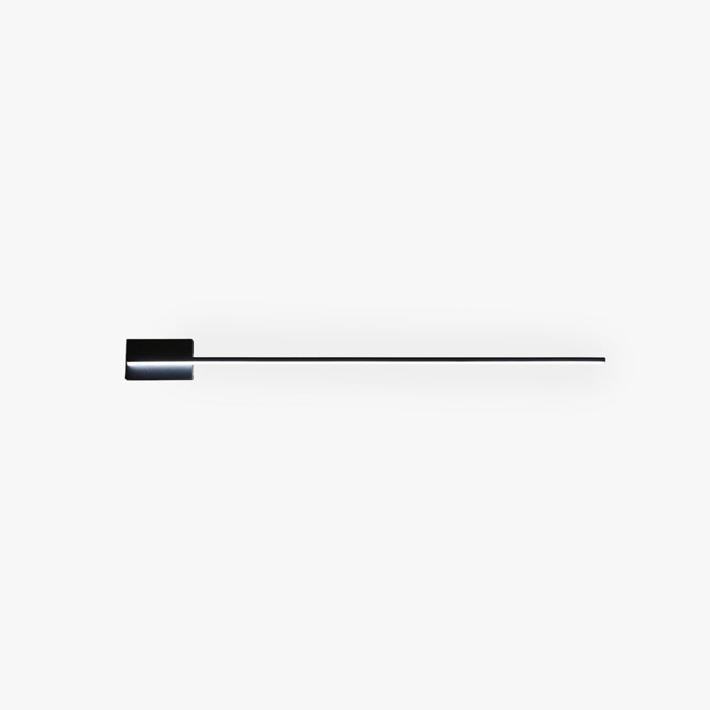 Edge Minimalist Linear Metal Vanity Wall Light, Black,  Bathroom