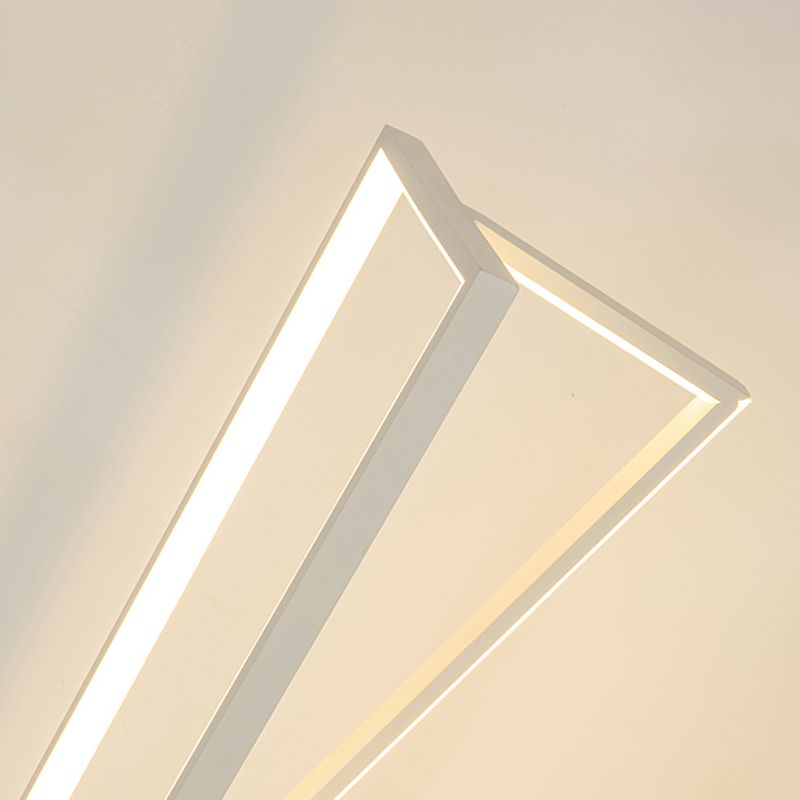 Edge Linear Triangle Floor Lamp, Metal, Black/White