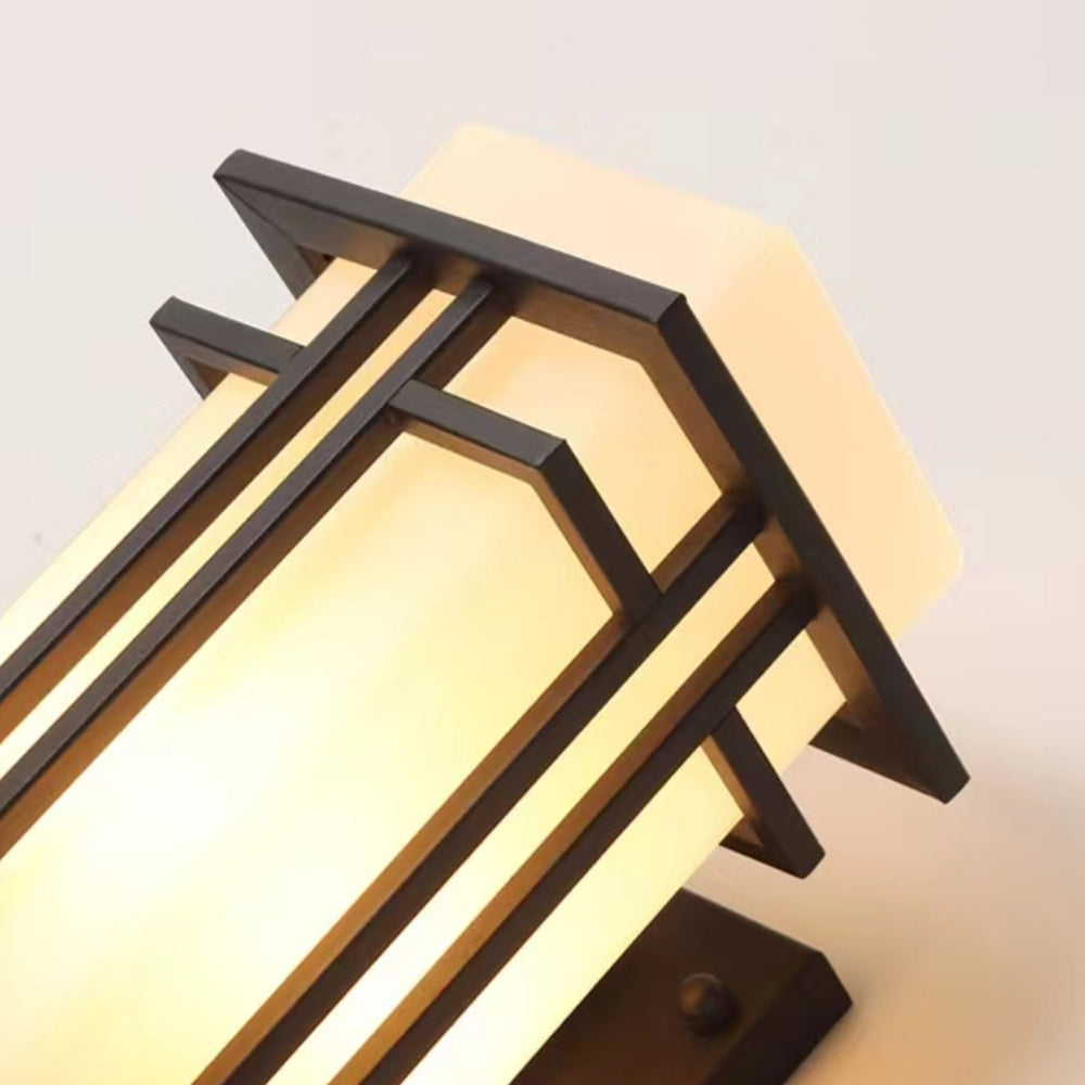 Orr Designer Rectangular Metal Outdoor Wall Lamp, Black