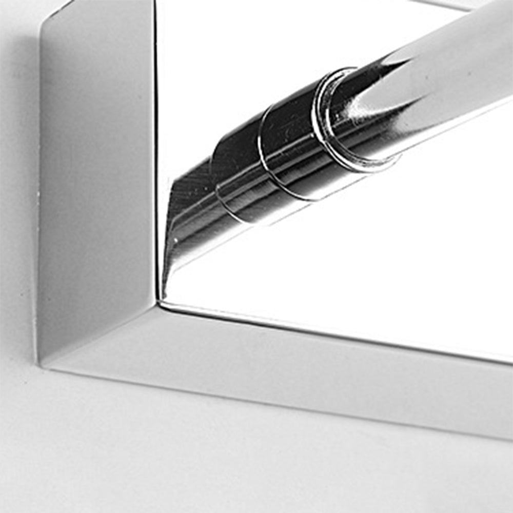 Leigh Modern Rectangular Wall Lamp,Black/Silver