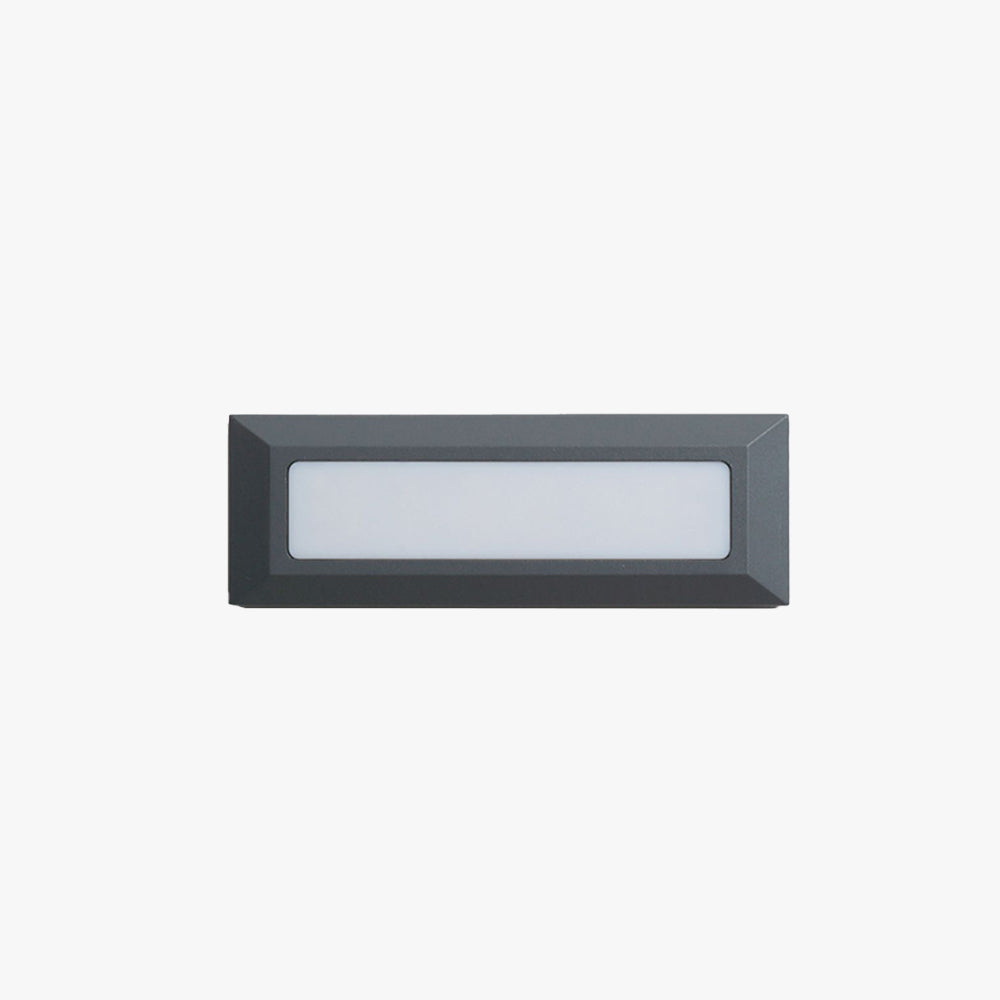 Orr Modern Metal Rectangular Outdoor Deck/Step Light, Black