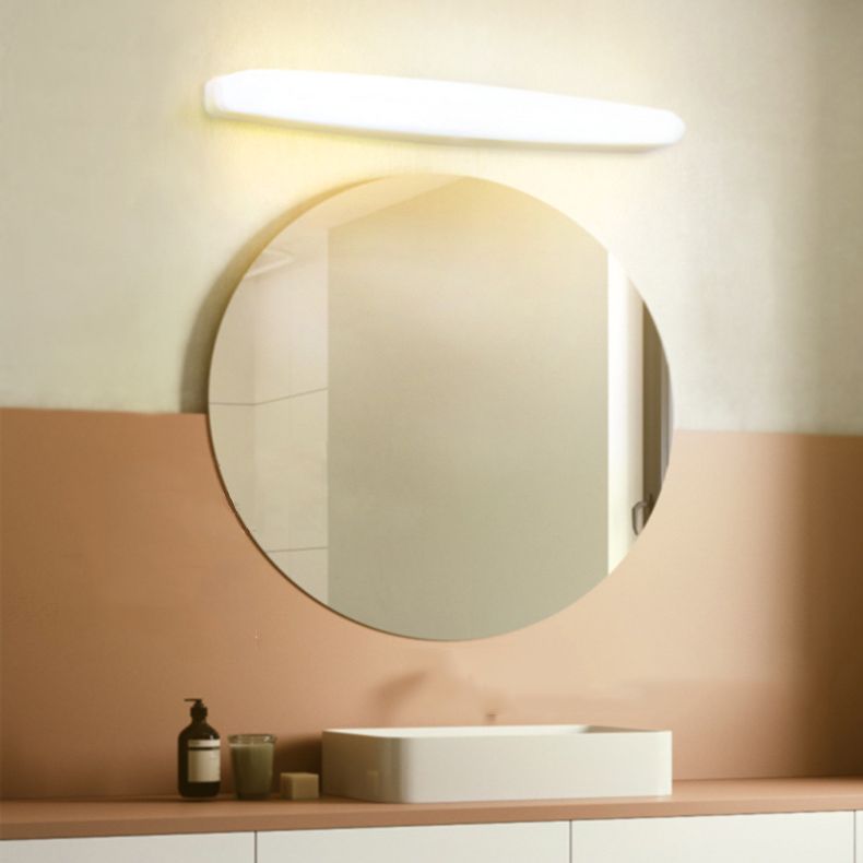 Edge Modern Oval Acrylic Wall Lamps, White