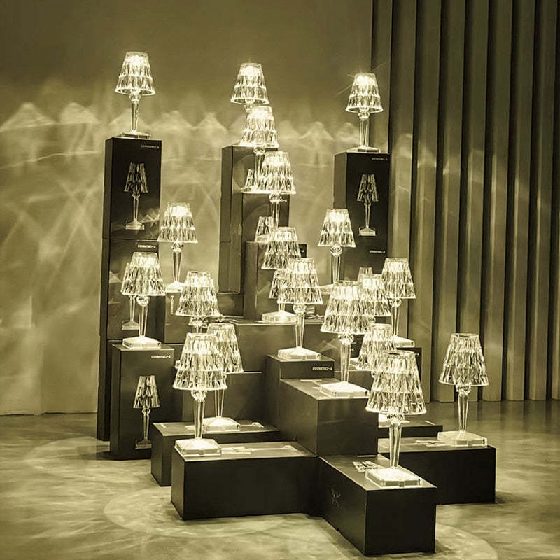 Kristy Modern Acrylic Table Lamp, Living Room/Bedroom