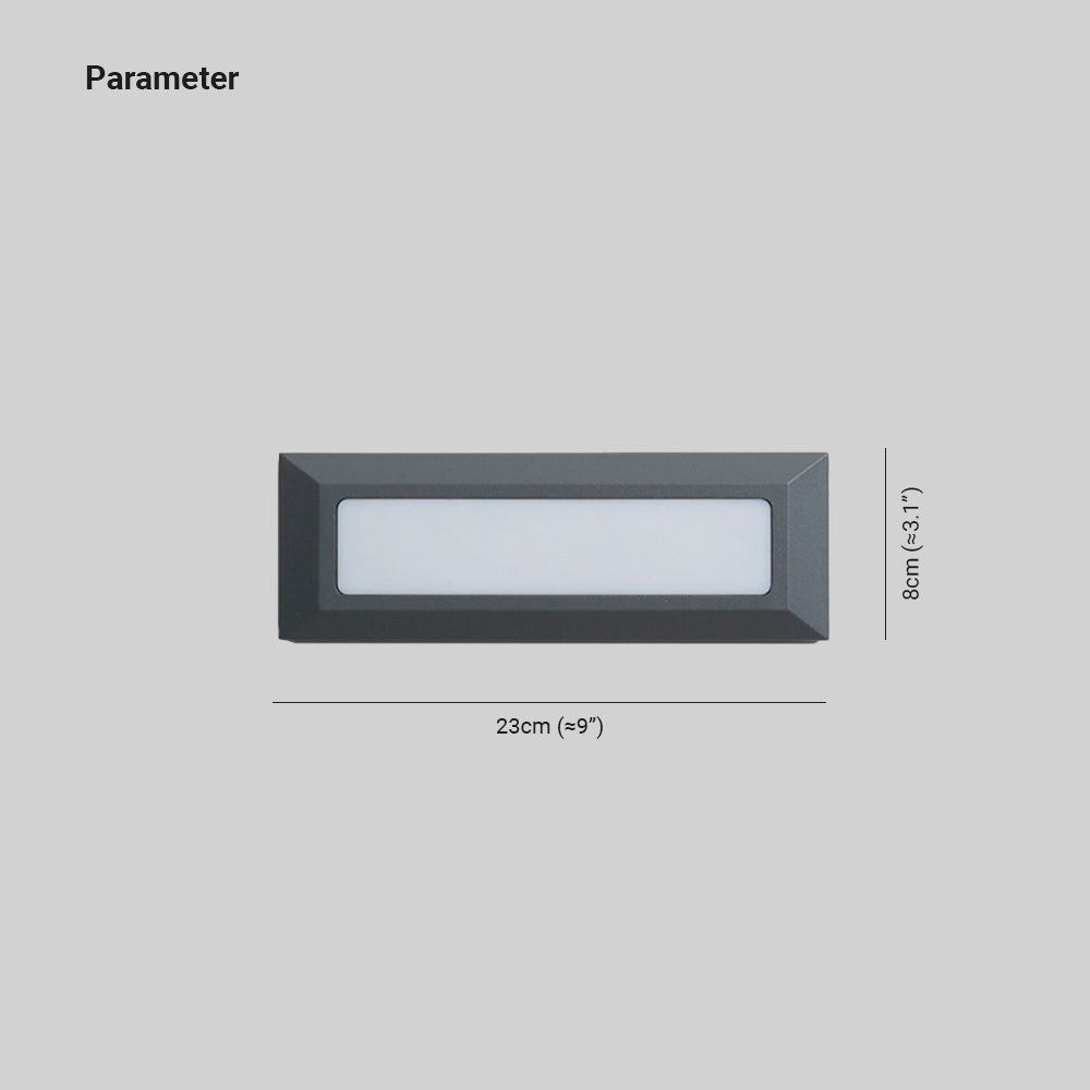 Orr Modern Metal Rectangular Outdoor Deck/Step Light, Black