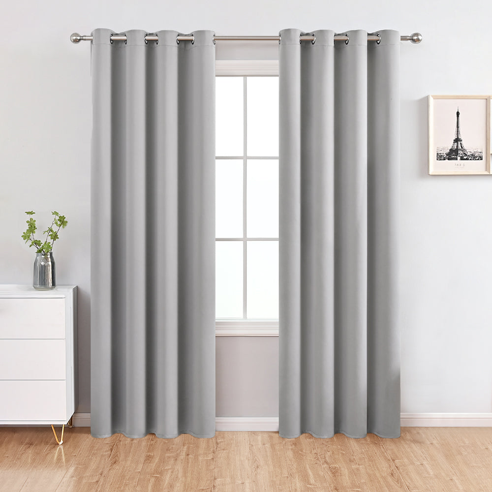 Modern Solid Color Simple Polyester Blackout Curtain
