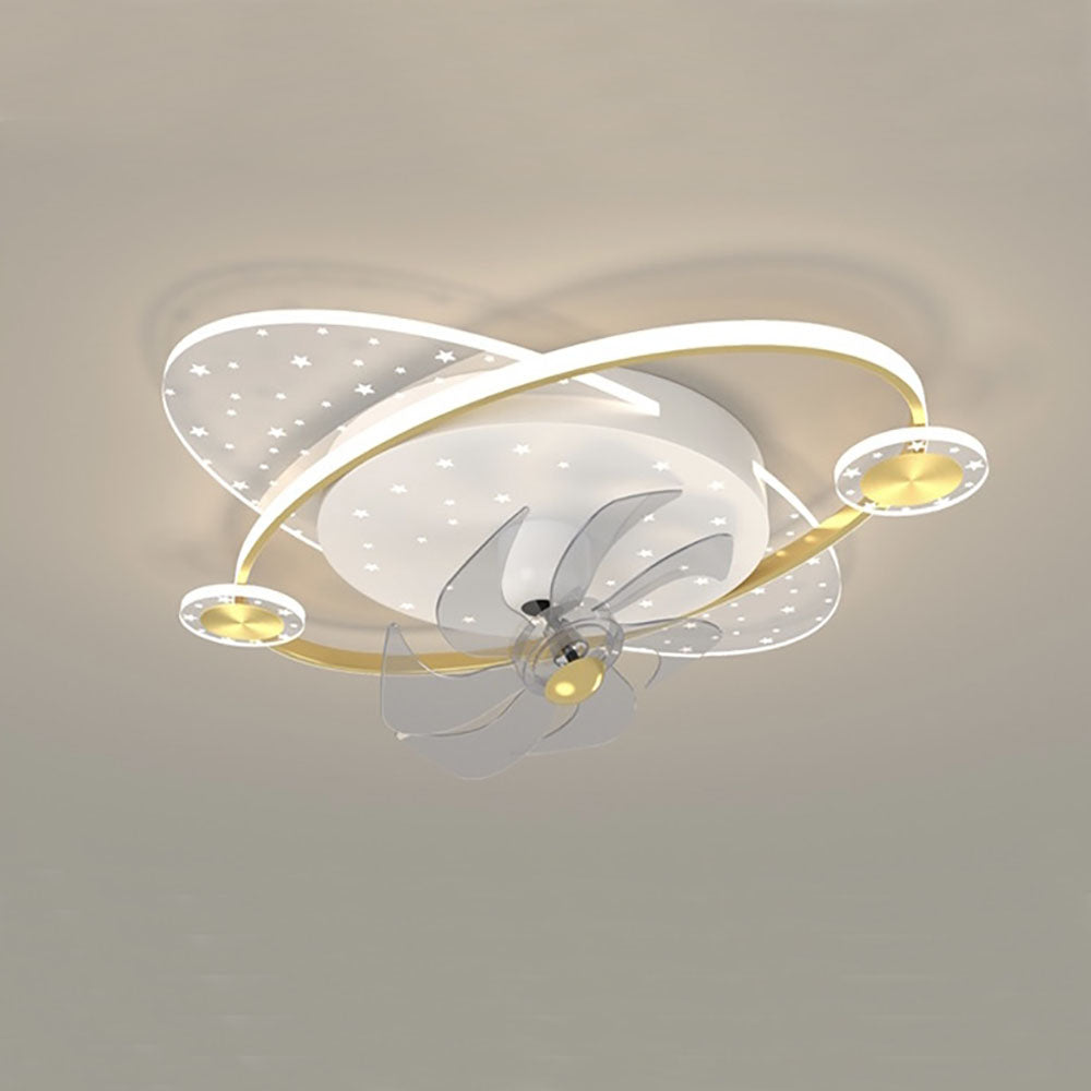 Kelley Flush Mount Ceiling Fan with Light, 4 Style, 19.7''/35.4''