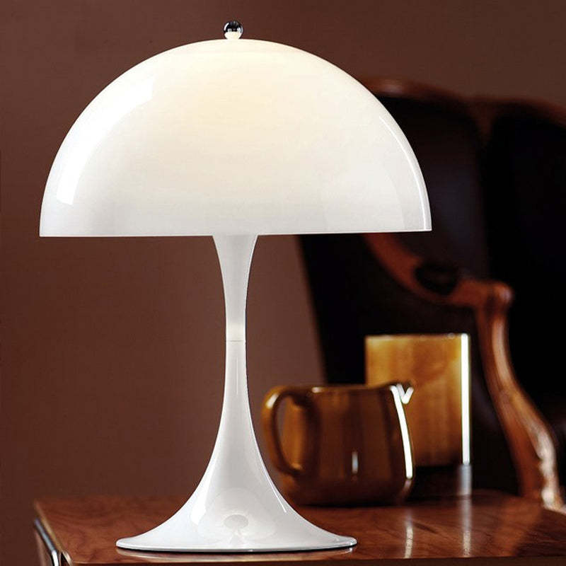 Salgado Minimalist Mushroom Metal Table Lamp, White