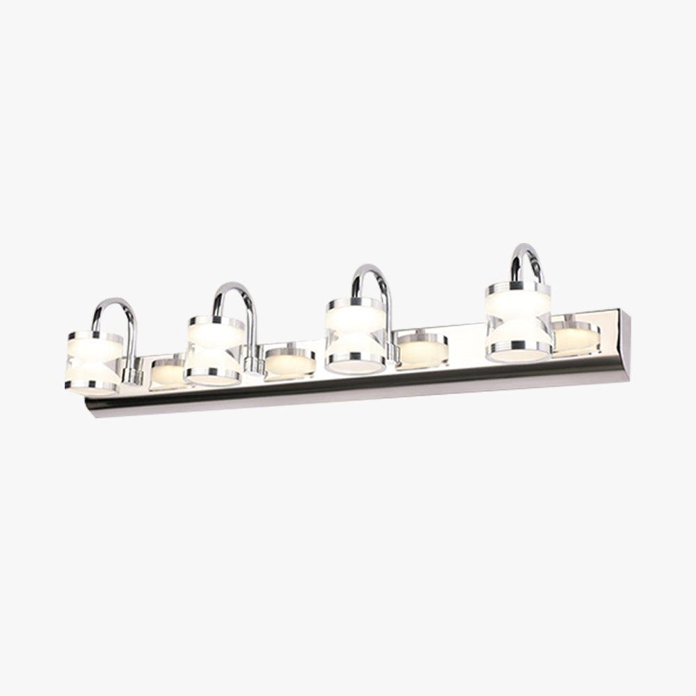 Leigh Modern Lantern Metal/Acrylic Wall Lamp, Silver