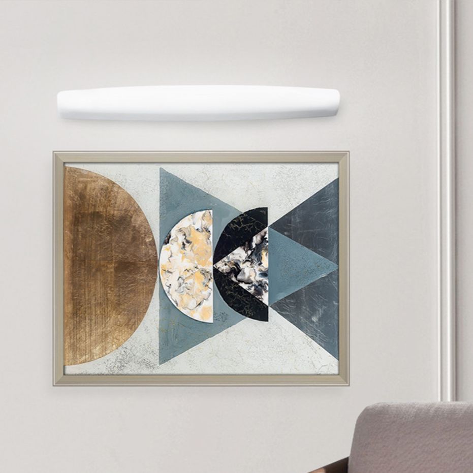 Edge Modern Oval Acrylic Wall Lamps, White