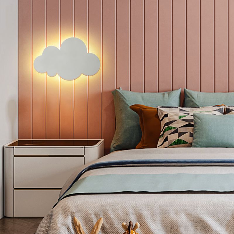 Morandi Modern Minimalist Cloud Shape Wall Lamp, White/Blue/Pink