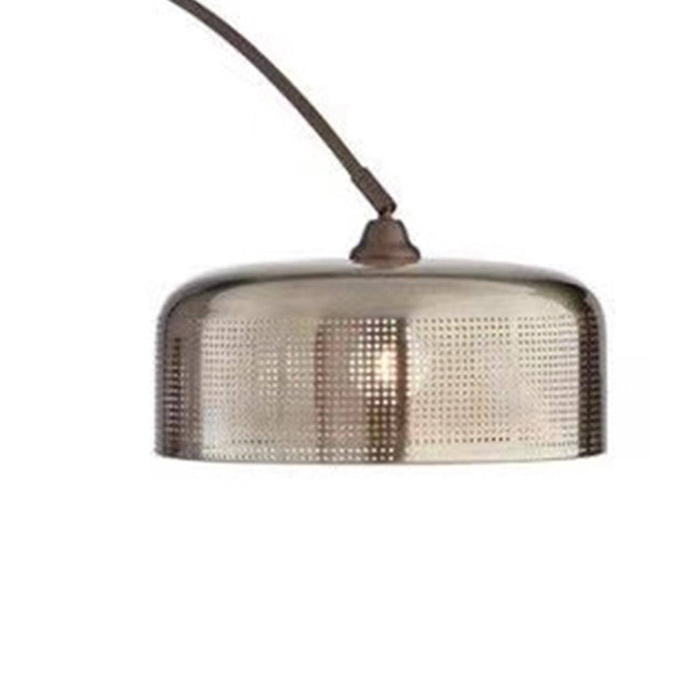 Hailie Retro Brown Curved Floor Lamp, Metal