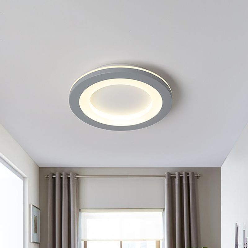 Quinn Modern Flower Metal Flush Mount Ceiling Light, Grey