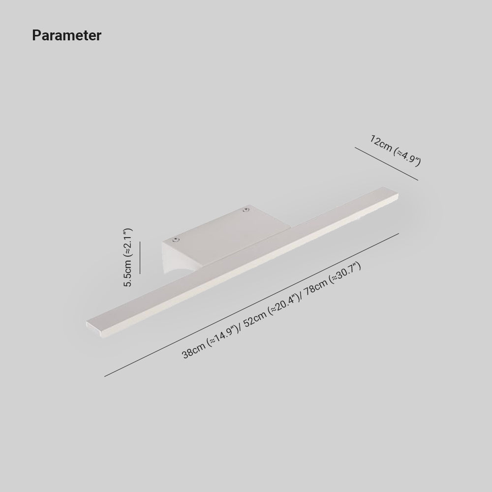 Cooley Minimalist Linear Metal/Acrylic Wall Lamp, Silver, Bathroom