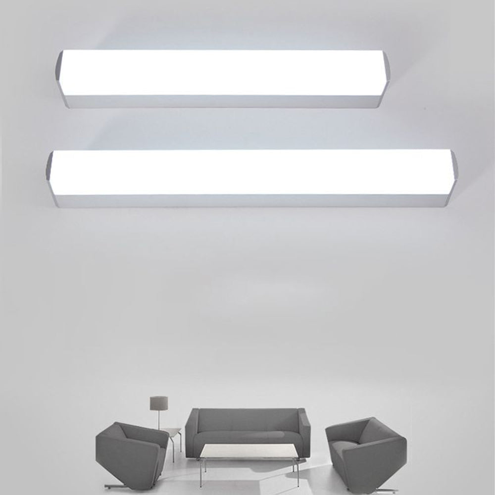 Leigh Modern Rectangular Acrylic Mirror Front Vanity Wall Lamp, White